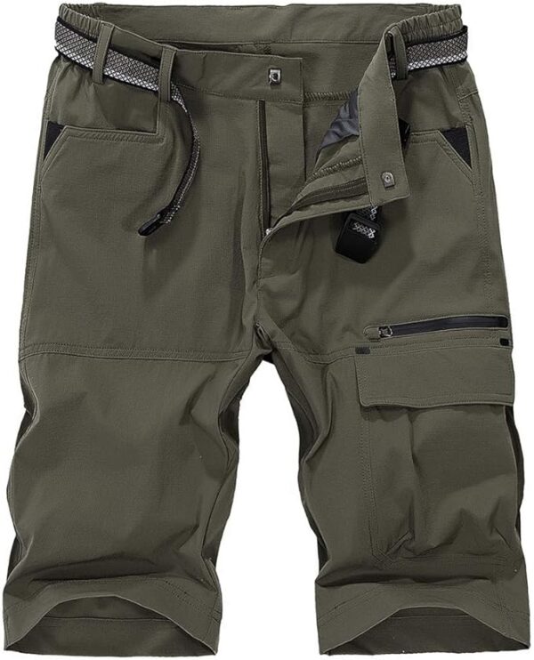 Mens Quick Dry Cargo Shorts Water Resistant Multi-Pockets