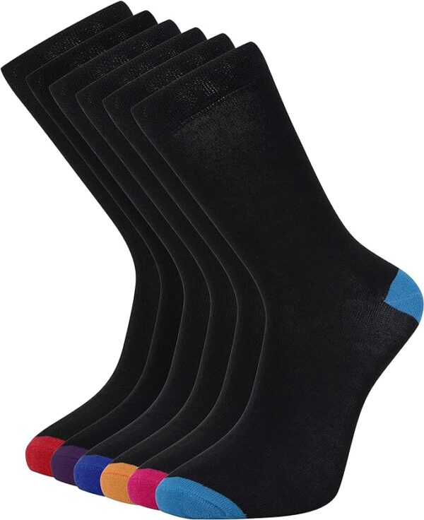 Black Socks for Men in Heel and Toe Style