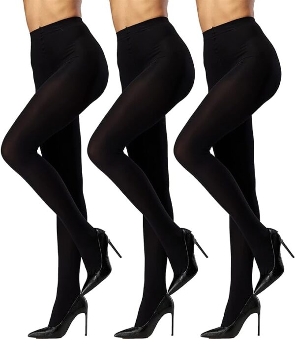 3 Pairs Soft Feel All Day Comfort Run Resistant 40 Denier Opaque Tights